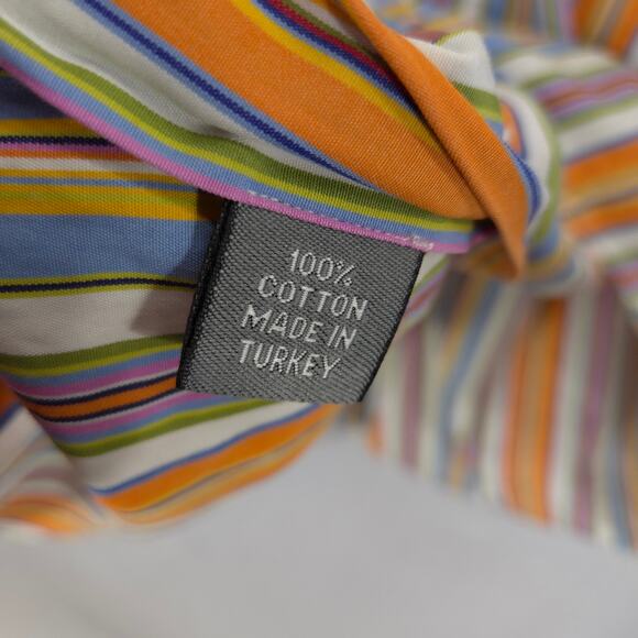 Hickey Freeman Shirt Mens L Colorful Striped Button Up Long Sleeve Casual Preppy - Picture 9 of 9